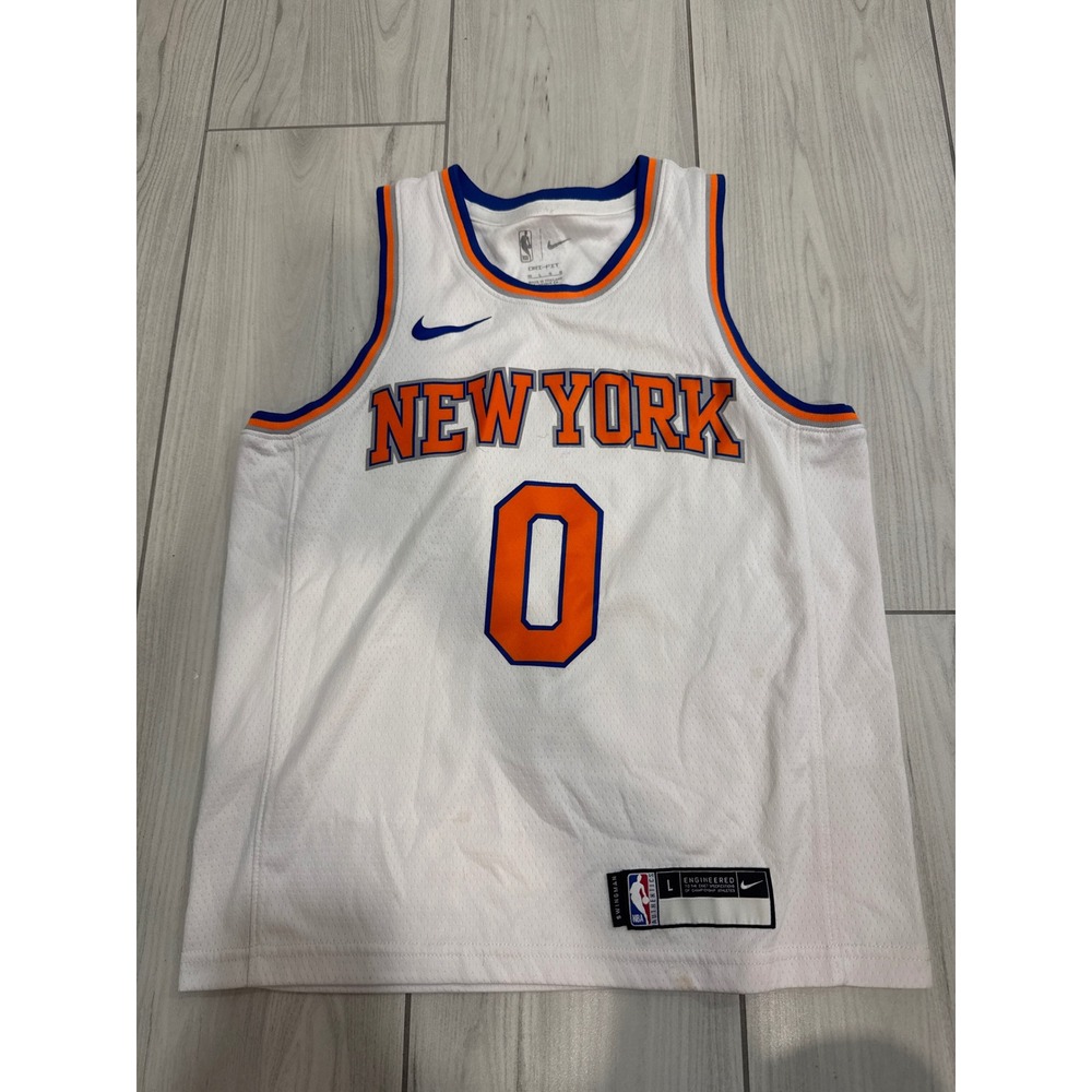 Nike Kids New York Knicks Donte DiVincenzo 0 Swingman Jersey White Large